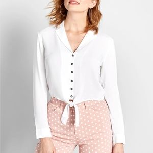 Retro Renewal Cropped Blouse by ModCloth